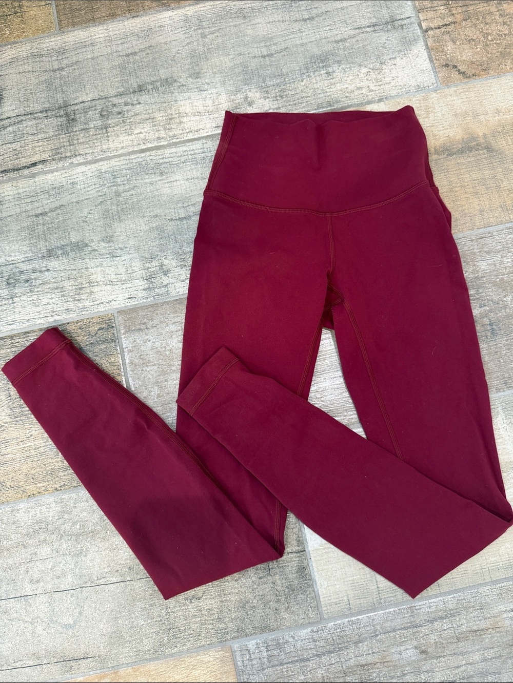 Lululemon Wunder Under Hi-Rise Tight Leggings Full-On Luon 28" Deep Rouge Size 2
